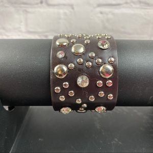 Chico's leather studded adjustable bracelet